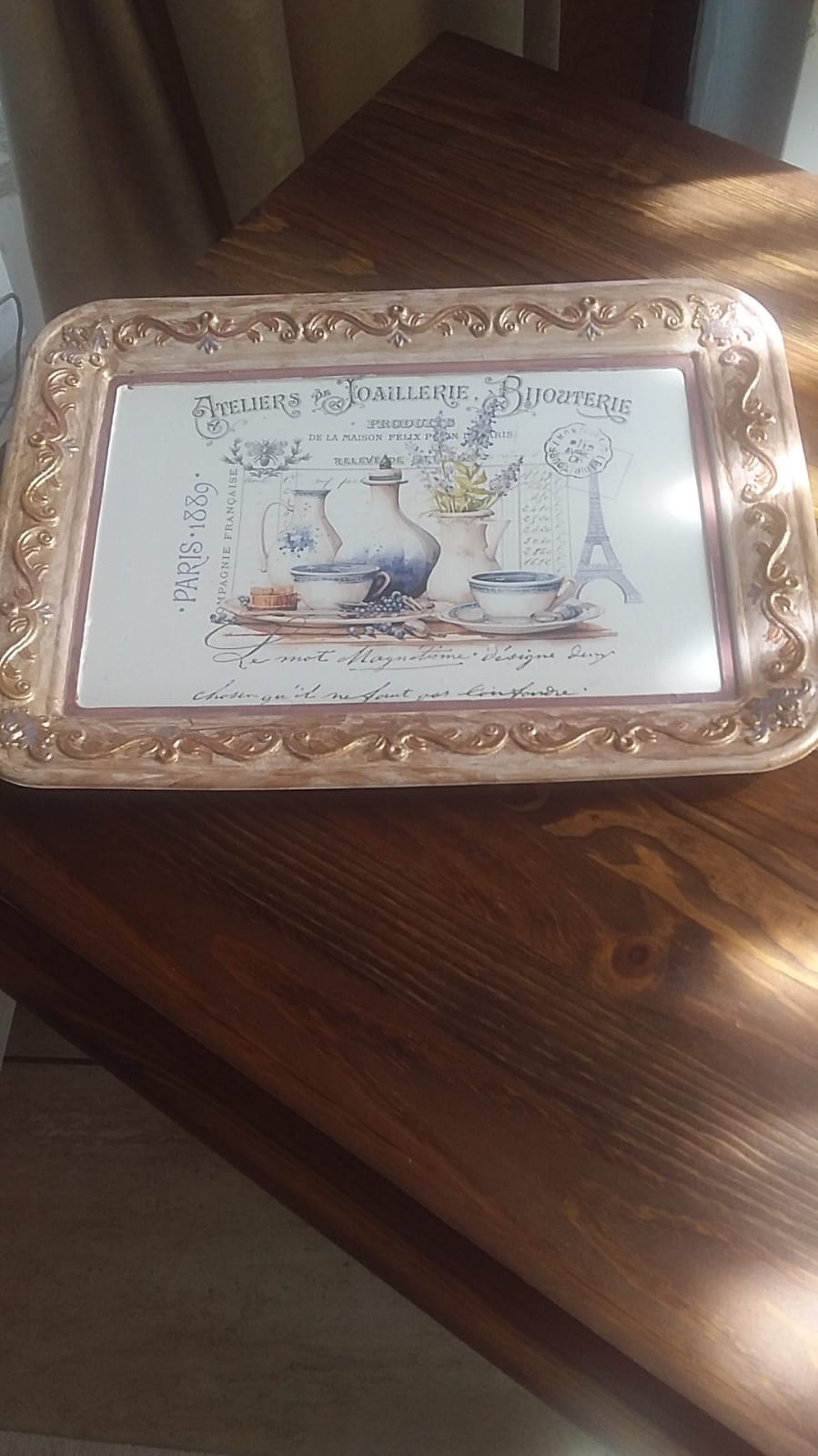 Atelier Lavande Vintage Dekoratif Tepsi